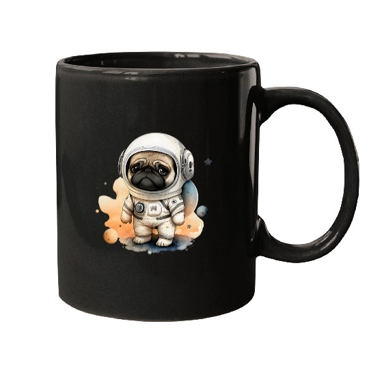 Pug Astronaut Pug Dog Pug Lovers Space Galaxy Dog Pug Space Mugs