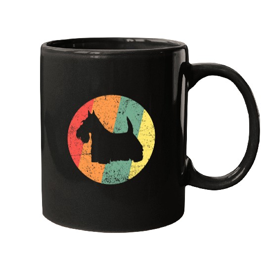 Dog Scottish Terrier s Retro Sunset Scottie Dog Lover Gift Mugs
