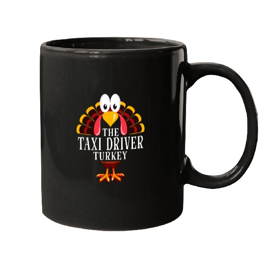 Thanksgiving The Taxi Driver Turkey Matching Mugs