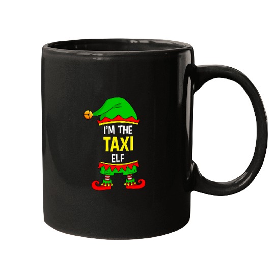 The Taxi Driver Elf Matching Family Christmas Mugs