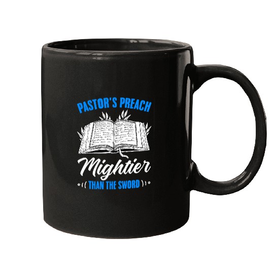 Pastors Preach Christian Preacher Bible Sermon Pastor Mugs