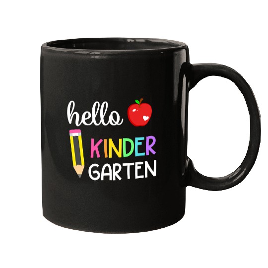 Back To School Hello Kindergarten Teacher Student Boys Girls 2 Mugs