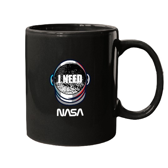 NASA I Need My Space Retro Moon Landing Astronaut Logo Mugs