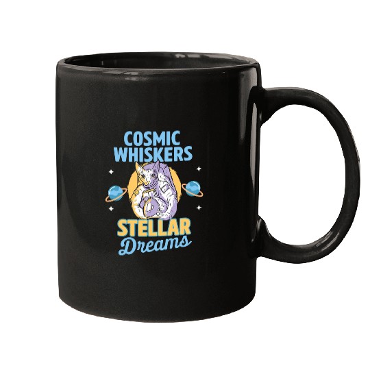 Space Astronaut Cat Lover Pet Owner Cosmic Spaceman Planet 21 Mugs