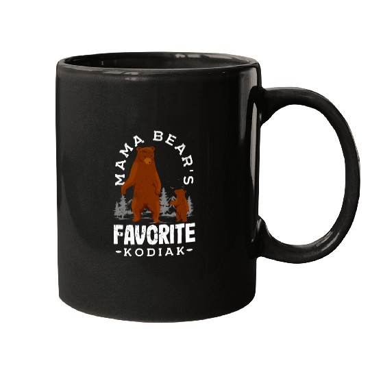Kodiak Bear Mama Bears favorite Kodiak Alaskan Bear Brown Mugs