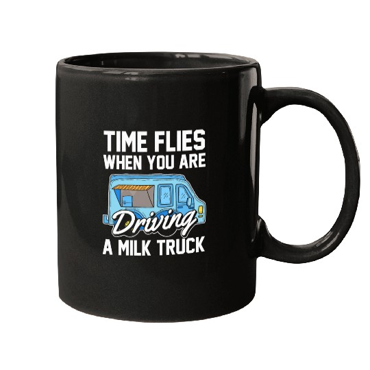 Milk Farm Dairy Cow Farming Farmer Driving Milk Truck Retro Mugs