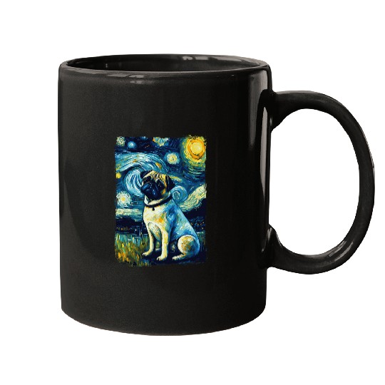 Pug Starry Night Mugs