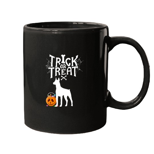 Trick Or Treat Miniature Pinscher Halloween Dog Costume Mugs