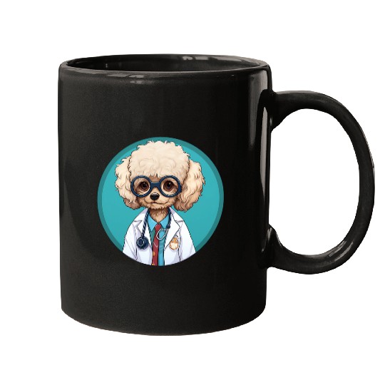Toy Poodle Doctor Funny Dog Profession Mugs