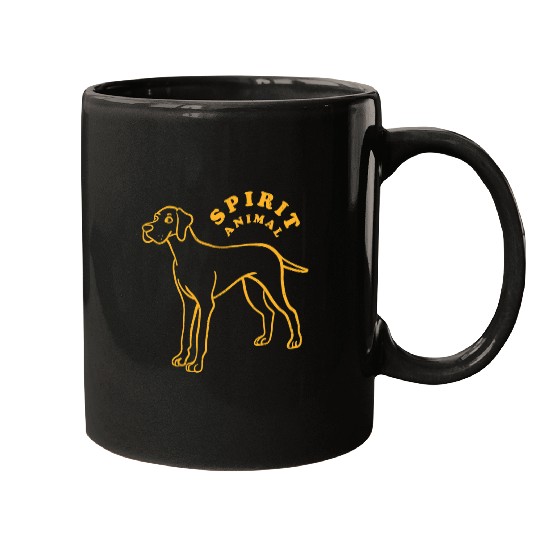 Dog Great Dane - Spirit Animal Cool & Funny Great Dane Pet Dog T-Shirt Mugs
