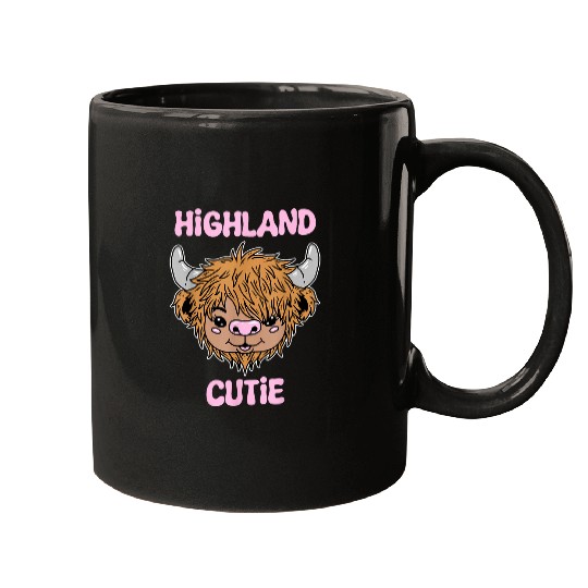 Scottish Cattle Hairy Cow Farmer Cute Kawaii Highland Cow Mugs