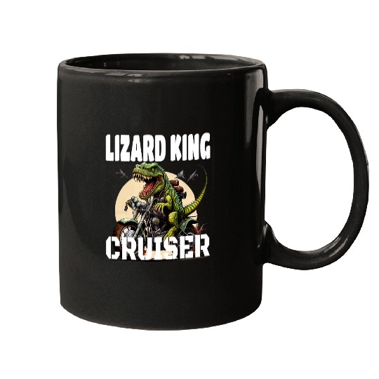 TRexs And Motorcycle Lizard King Cruiser 22 Mugs