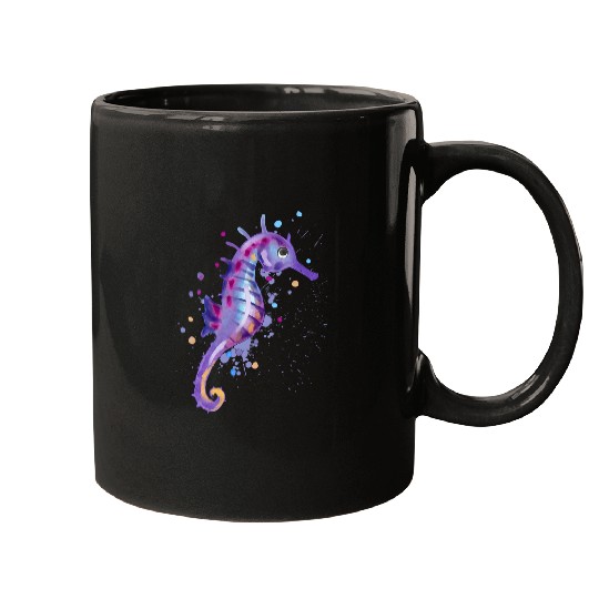 Seahorse Aquarium Beach Mugs