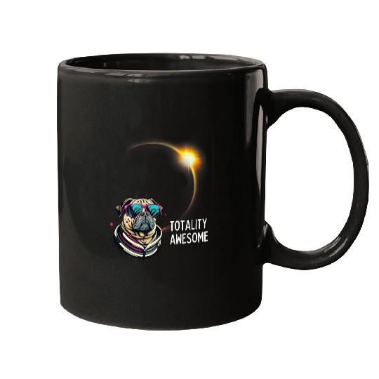 Pug Dog America 2024 Solar Eclipse Totality Accessories 2 Mugs