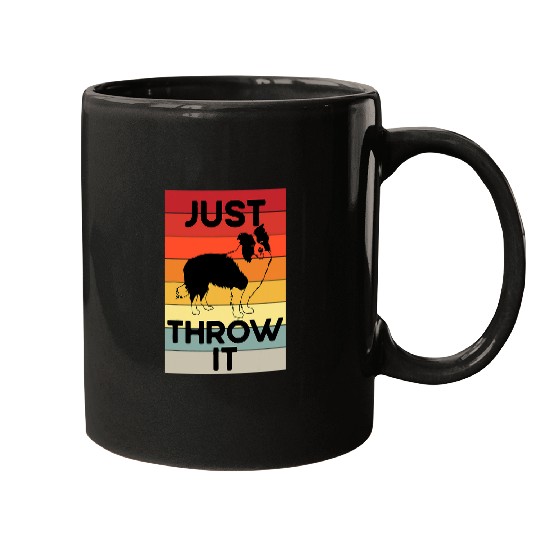 Just Throw It Border Collie Gifts For Women Rainbow Pride Mugs