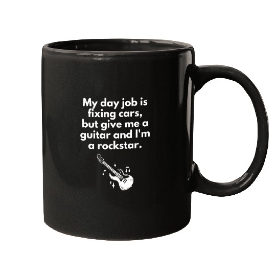 Mechanic Rockstar Guitar LoverF Mugs