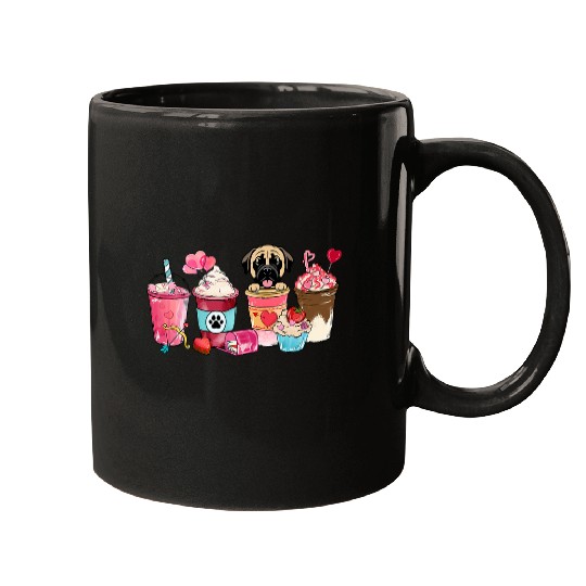 Mastiff Dog Coffee Lover Dog Mom Valentines Day Mugs
