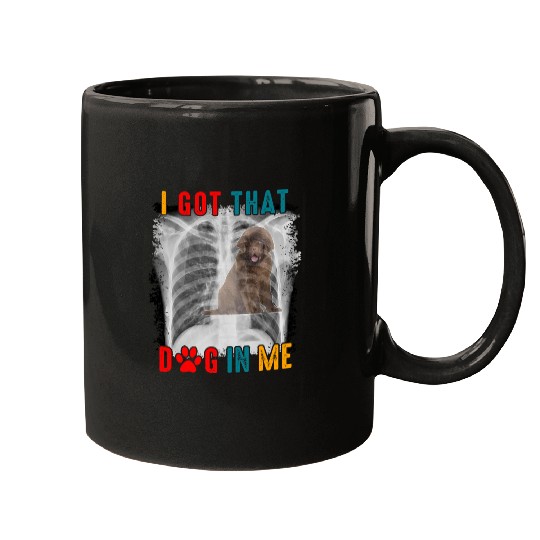 vintages I Got Cute Dog Halloween Xray Newfoundland Dog Mugs