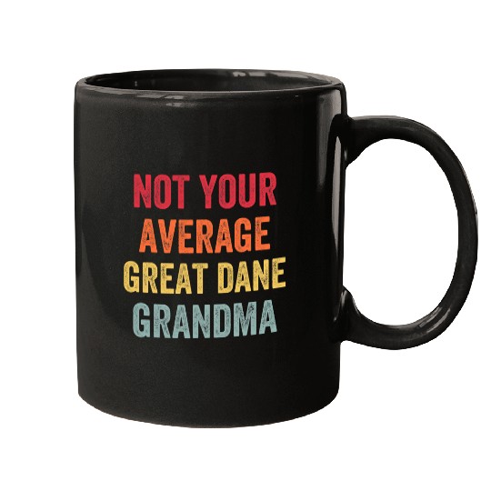 Dog Great Dane Grandma Funny Gifts Great Dane Dog Gift For Mom T-Shirt Mugs