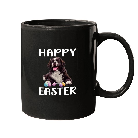 Newfoundland dog Dog Breed Happy Easter Men Women Kids 1 Mugs