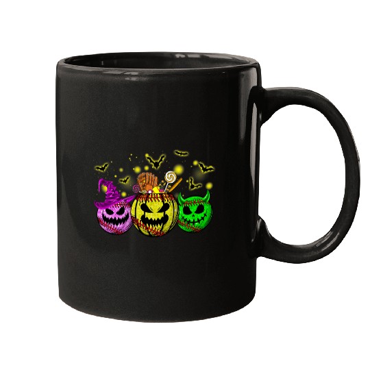 Softball Bat Witch Softball Lover Halloween Sport Costume Mugs