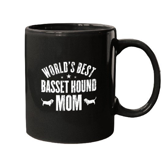 Worlds bests BASSET HOUND Mom Mugs