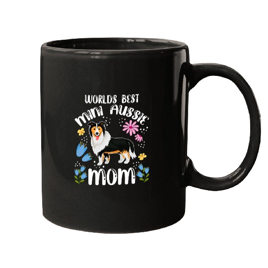 World bests Mini Aussie Mom Cute Australian Shepherd Family Mugs