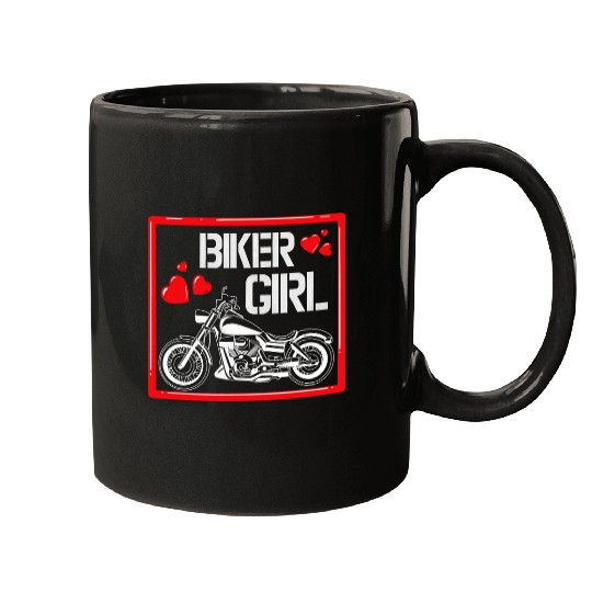 Womens Motorcycle Motorsport Biker Girl Gift Mugs