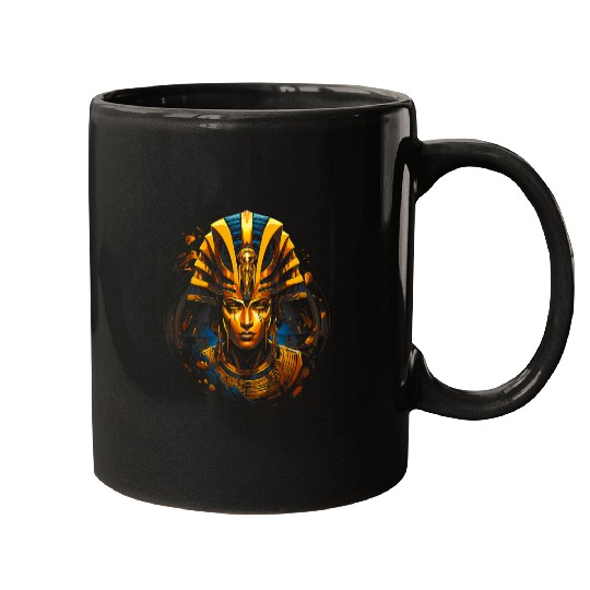Vibrant Celestial Mythic Egyptian Divinity Mugs