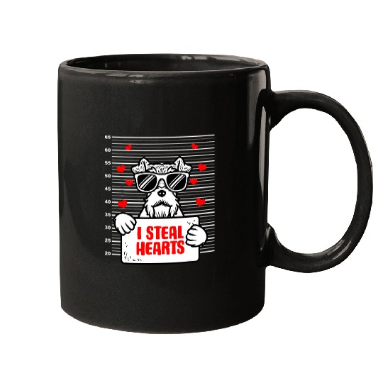Wire Fox Terrier Valentines Day Dog Lover Wirehaired Terrier Mugs