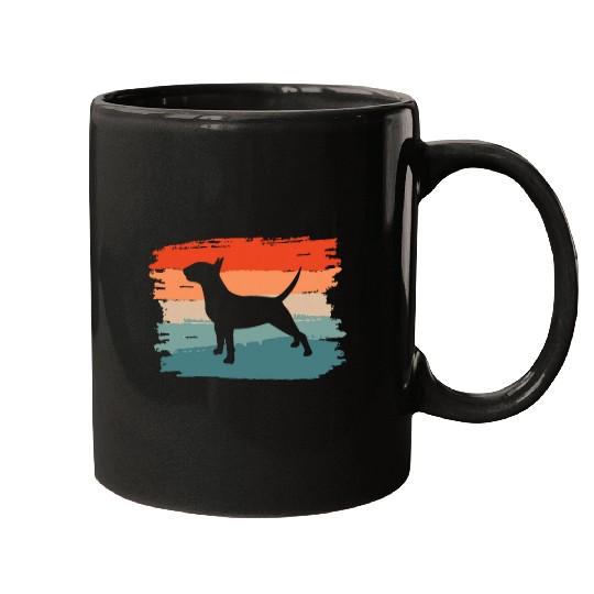 vintages Retro Miniature Bull Terrier Dog Lover 3 Mugs