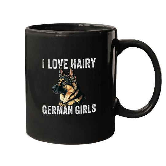 I Love Hairy German Girls German Shepherd edition 2 Mugs