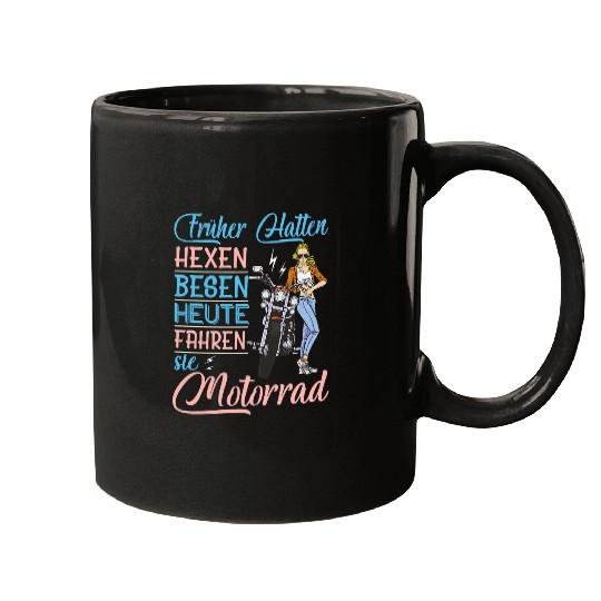 Womens Motorcycle Saying For Women Early Hatten Witch Broom Biker 22 Mugs