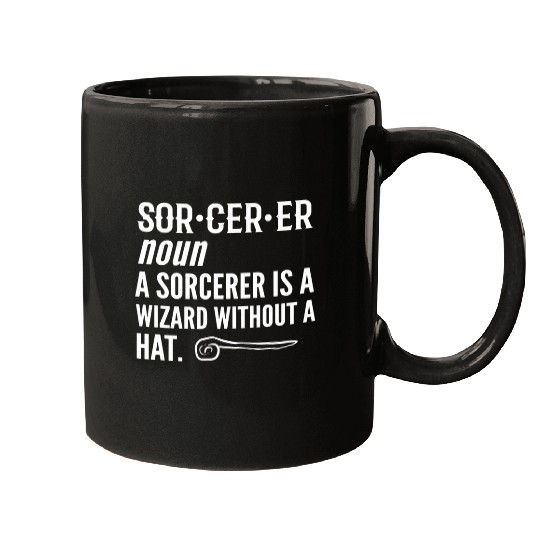 Wizard without hat Sorcerer or Magician Mugs