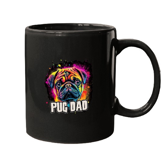 Mens Pug Dad Dog Mugs