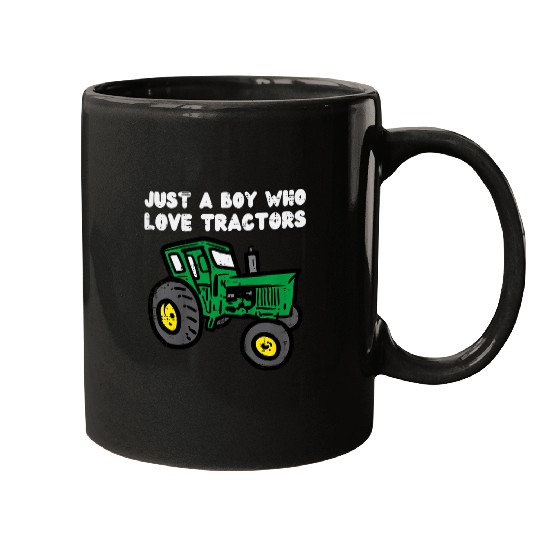 Kids Just A Boy Who Loves Tractors Farming Boys Kids Toddler Mugs