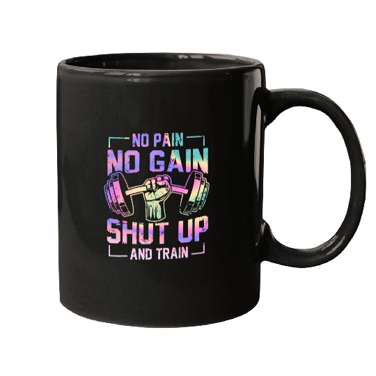 No Pain No Gain Funny Gym Workout Fitness Coachs Trainer Mugs