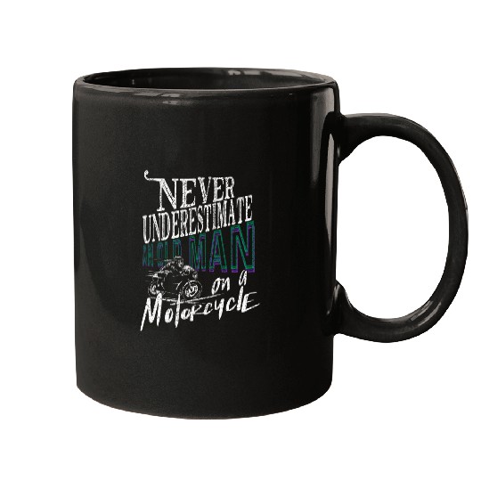 Never Underestimate An Old Guy On A Motorcycle Biker Gift 22 Mugs