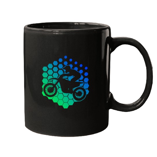 Womens Dirt Bike Freestyle Motocross Motocross Mugs