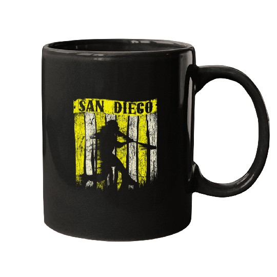 vintages San Diego Baseball American US Flag 1 Mugs