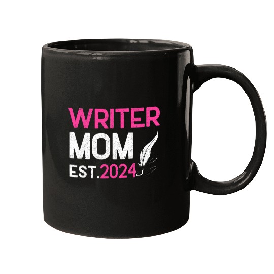 Literary Mama Novelist Creative Writer Mom Distressed Mugs