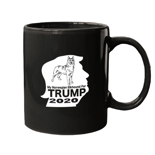 My Norwegian Elkhound for Trump Tee T Mugs