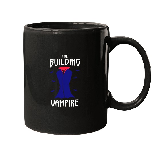 The Building Vampire Halloween Construction Worker Mugs