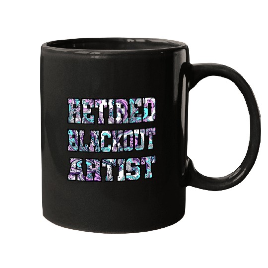 Retired Blackout Artist Paisley Recovery Sobriety Mugs