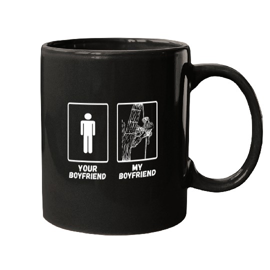 My Boyfriend Arborist Woodworker Tree Climbing Lumberjack Mugs