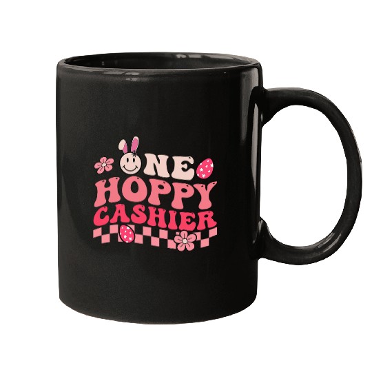 One Hoppy Cashier Easter Bunny Fun Cashier Outfit For Easter Mugs