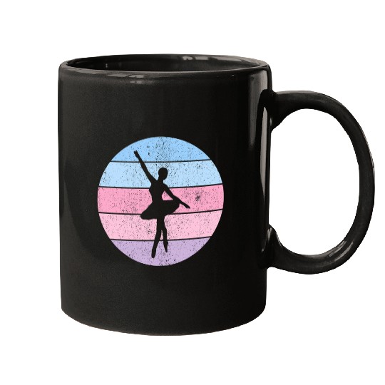 Retro Ballet vintages Cute Ballerina Dance Mugs