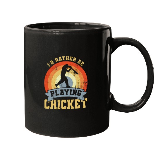 vintages Cricketer Saying BatandBall Game Mugs
