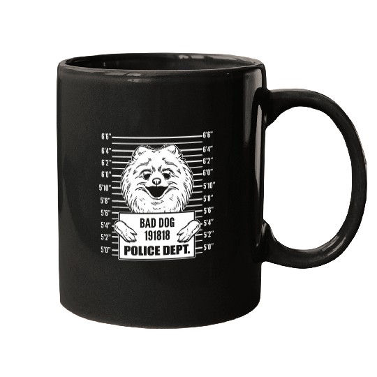 Mugshot Pomeranian Pun Maker Mugs