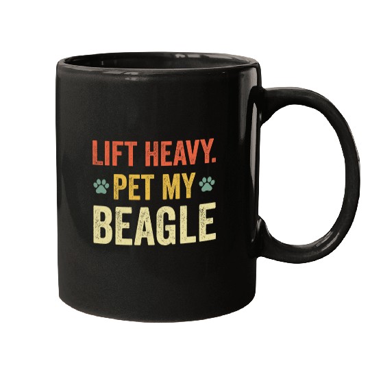 Lift Heavy Pet My Beagle Funny Gym Workout For WeightLifter Mugs